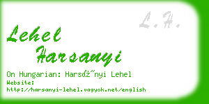 lehel harsanyi business card